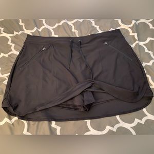 Tek Gear active wear skort XXL black nwot pockets